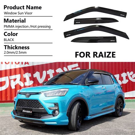 Window Visor For Toyota Raize Rocky Ativa Rain Guard Wind Deflector