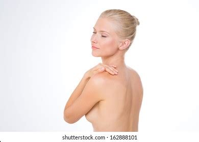 Happy Mature Naked Woman Standing Showing Stock Photo 1168007497 Shutterstock