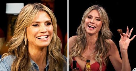 Heidi Klum Drew Fiery Reactions After Ripping Off Her Shirt On Hot Ones But Sean Evans Was