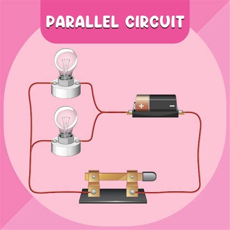 Diagrama infográfico de circuito paralelo. | Vector Premium
