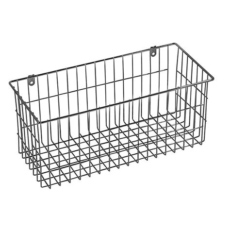 LTL Home Products More Inside Large 4 Sided Wall Mount Wire Basket-WS ...