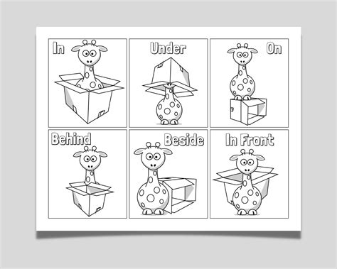 Preposition Coloring Pages