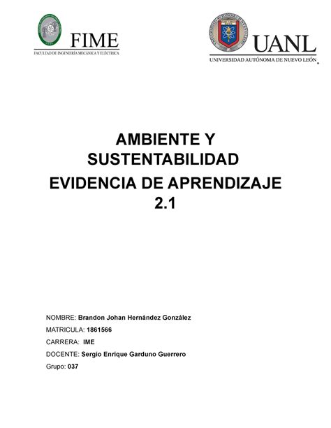 Ambiente Y Sustentabilidad Ambiente Y Sustentabilidad Evidencia De