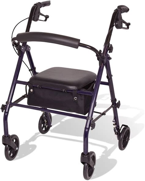 Carex Steel Rollator Walker With Seat And Wheels Proxibid