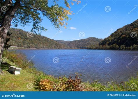 scenic lake  west virginia stock image image  reflection scenery
