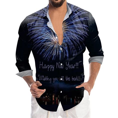 Pmuybhf Male Xxl Oversized Tee Shirt Men 4july Mens New Year And Spring Festival Digital 3d