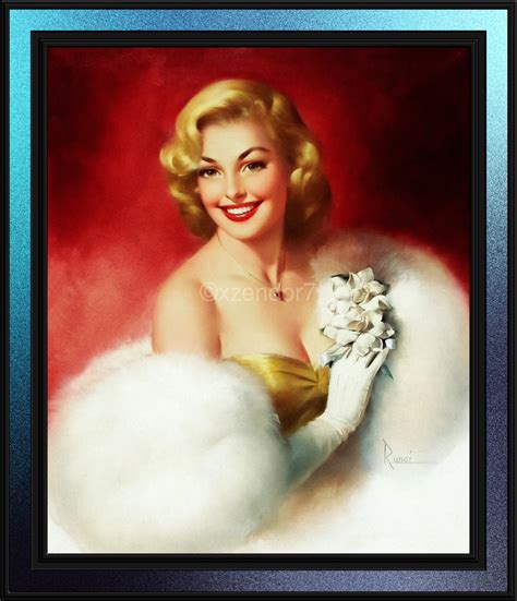 Golden Girl By Edward Runci Pin Up Girl Vintage Art Xzendor7