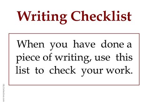 Writing Checklist English Esl Worksheets Pdf And Doc