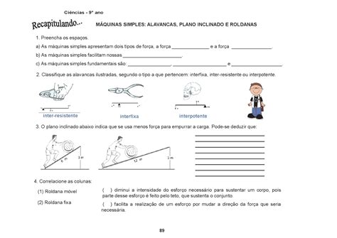Exercícios Sobre Máquinas Simples 7 Ano Com Gabarito - Exercícios Sobre Máquinas Simples 7 Ano Com Gabarito - NAZAEDU