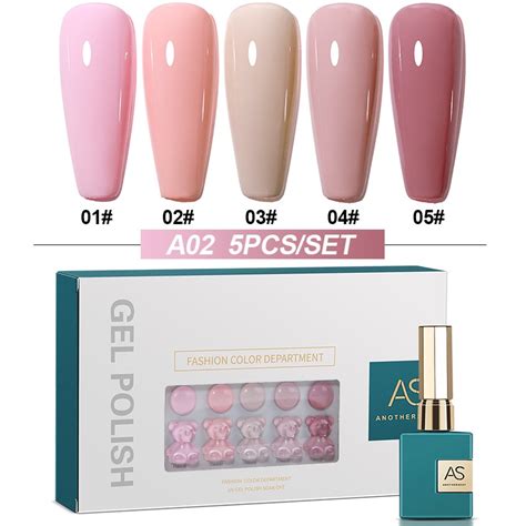 Sơn Gel AS 5 Màu Chai Xanh Lá Sơn Móng Tay Pastel Hồng Nude A02 Shopee Việt Nam