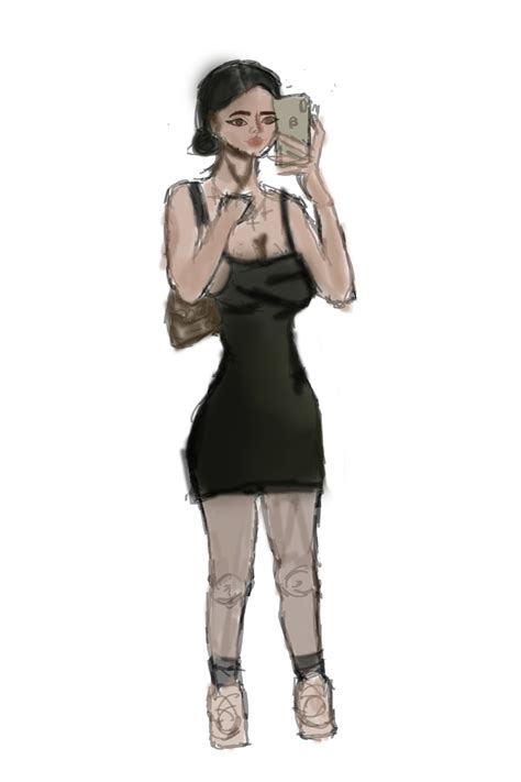 ArtStation - Модель в черном платье.