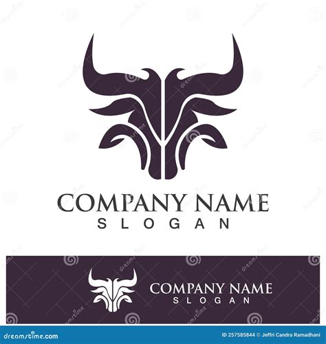 Bull Head Logo Vector Icon Stock Vector Illustration Of Danger 257585844