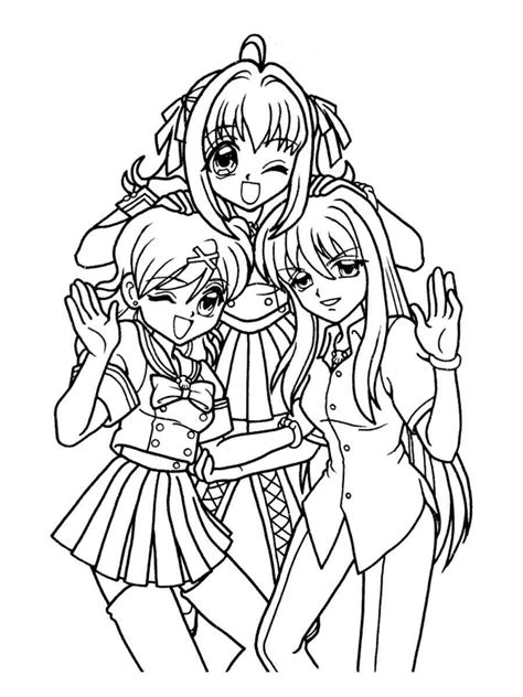 Anime Girl Printable Coloring Pages