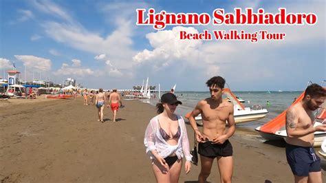 Lignano Sabbiadoro Italy Beach Walking Tour July Youtube