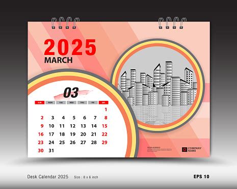 Template Kalender 2025 Tata Letak Bulan Maret 2025 Kalender Meja Tahun