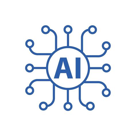 artificial inteligencia ai procesador chip vector icono símbolo para