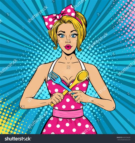 Wow Female Face Sexy Blonde Woman Stock Vector Royalty Free Shutterstock
