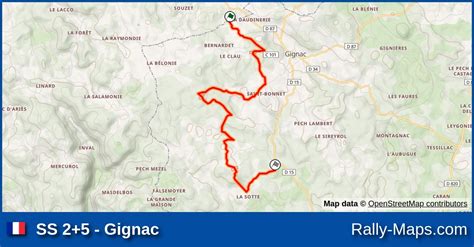 Ss Gignac Stage Map Rallye Castine Terre Doccitanie Vhc