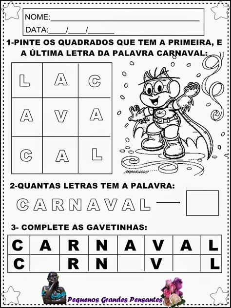 Carnaval Atividades Educação Infantil