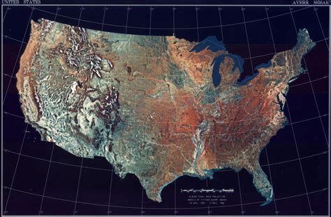 topographic map of the usa