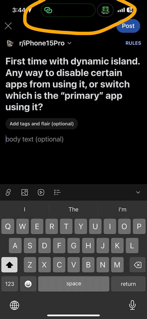 First time with dynamic island. Any way to disable certain apps from using it, or switch which