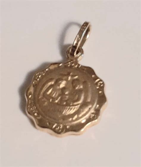 Baptism Gold Pendant In 14k Diamond And Gold