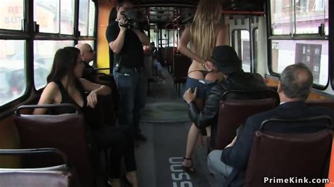 Blonde Gets Facial In Public Bus