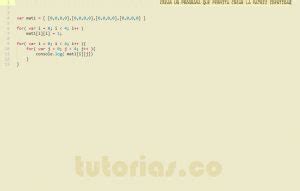 Arrays Javascript Generar La Matriz Identidad Tutorias Co