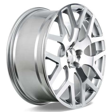 22 Ace Alloy Wheels V007 AFF07 Silver With Machined Face Flow Formed