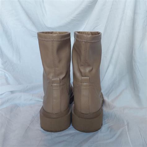 Gorgeous Beige Nude Chunky Sock Boots Super Depop