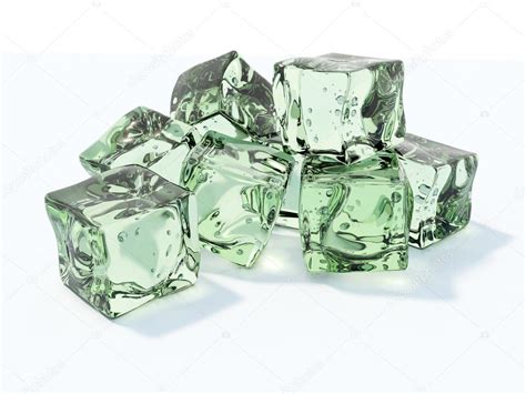 Green ice cubes Stock Photo by ©Mishchenko 2093226