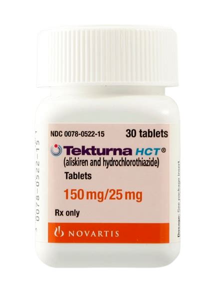 Tekturna Hct Aliskiren Hemifumarate Hydrochlorothiazide Pharmaserve