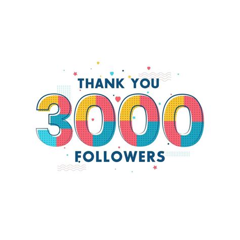 Thank You 3000 Followers Celebration Greeting Card For 3k Social