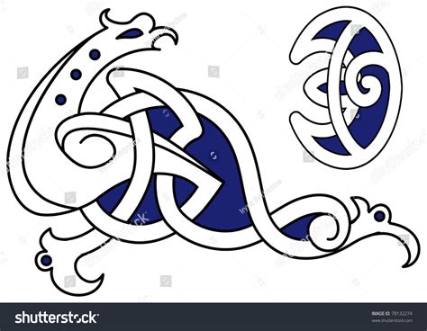 Vector Illustration Of Celtic Bird - 78132274 : Shutterstock