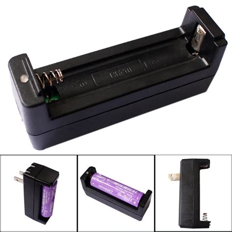 18650 Battery Charger Black 2 Slots AC 110V 220V Dual For 18650