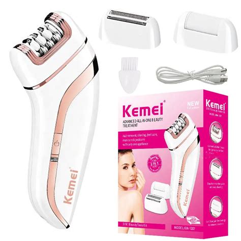 Kemei Women Epilator Electric Hair Removal Facial Body Lady Leg Bikini Legs Arms Armpit Hair