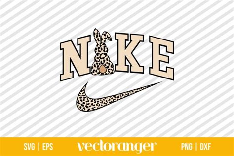 Leopard Easter Bunny Nike Logo SVG Vectoranger