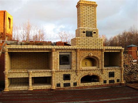 Уличная печка на даче своими руками