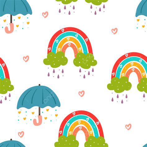 Boho Rainbow Pattern Vector Png Images Seamless Pattern Cute Boho