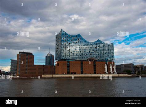 Elbphilharmonie Concert Hall Hanburg Germany Seen From Riverside