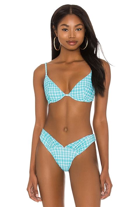 VDM Heidi Bikini Top In Mint Check REVOLVE