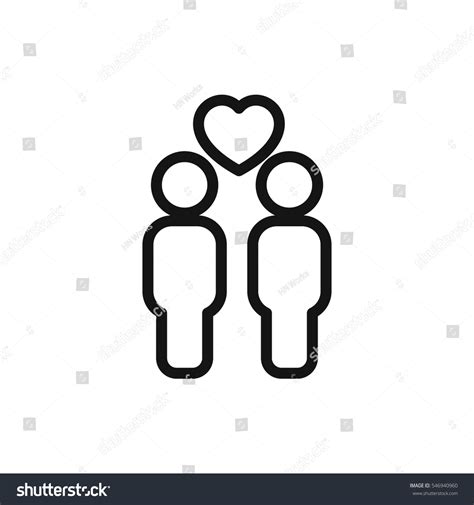 Gay Couple Icon Illustration Isolated Vector Stock Vector Royalty Free Shutterstock