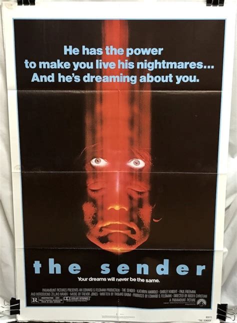 The Sender (1982) One-sheet Poster