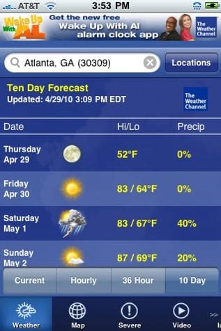 The Weather Channel App for iPhone Updated to Version 2.82