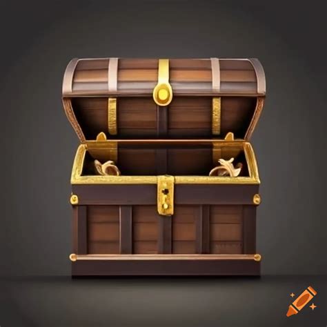 Front View Of An Opened Treasure Chest On Craiyon