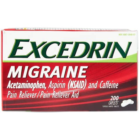 Excedrin Migraine Acetaminophen Aspirin Caffeine Caplet 100ct