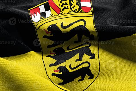 3d Illustration Flag Of Baden Wurttemberg Is A Region Of German