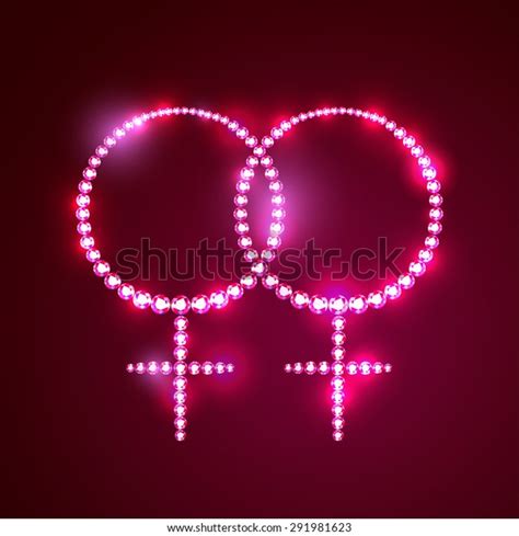 Vector Illustration Symbol Lesbian Couple Made Stock Vector Royalty Free Shutterstock
