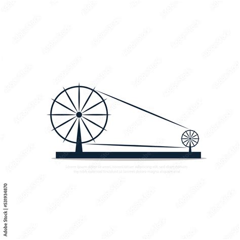 Charkha in minimal style. Gandhi Jayanti 2 October concept for Gandhi Birth Anniversary. Stock ...