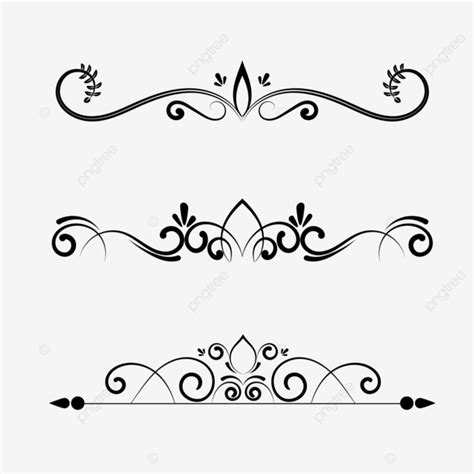 Floral Wedding Decoration Vintage Element Dividers Set Swirl Vintage